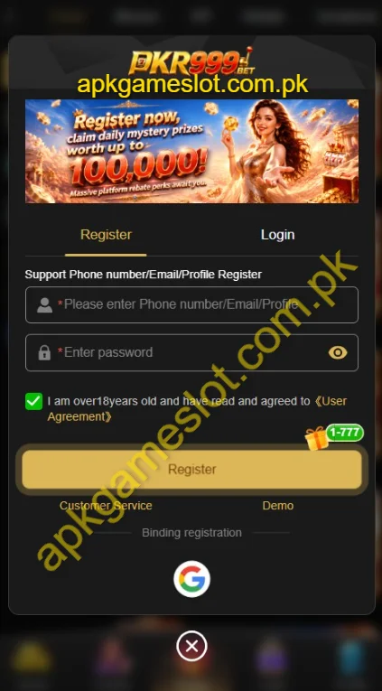 PKR999 Game Download Register